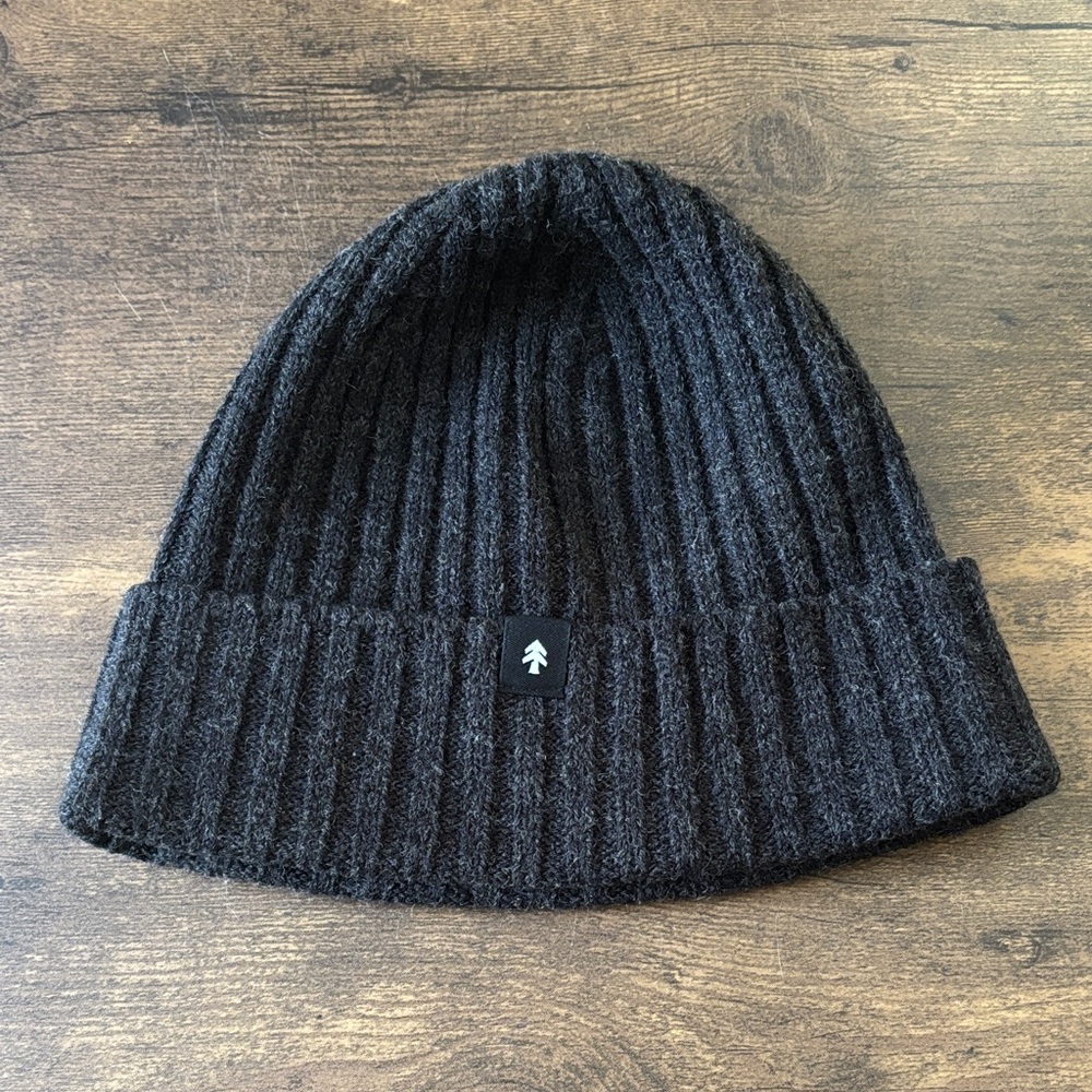 Backcountry Charcoal Ribbed Knit Beanie